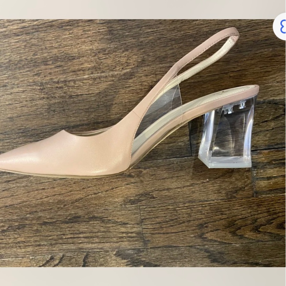 Marc Fisher Zudi Slingback Pump pale pink cream beige size 10.5 NIB worn ONCE